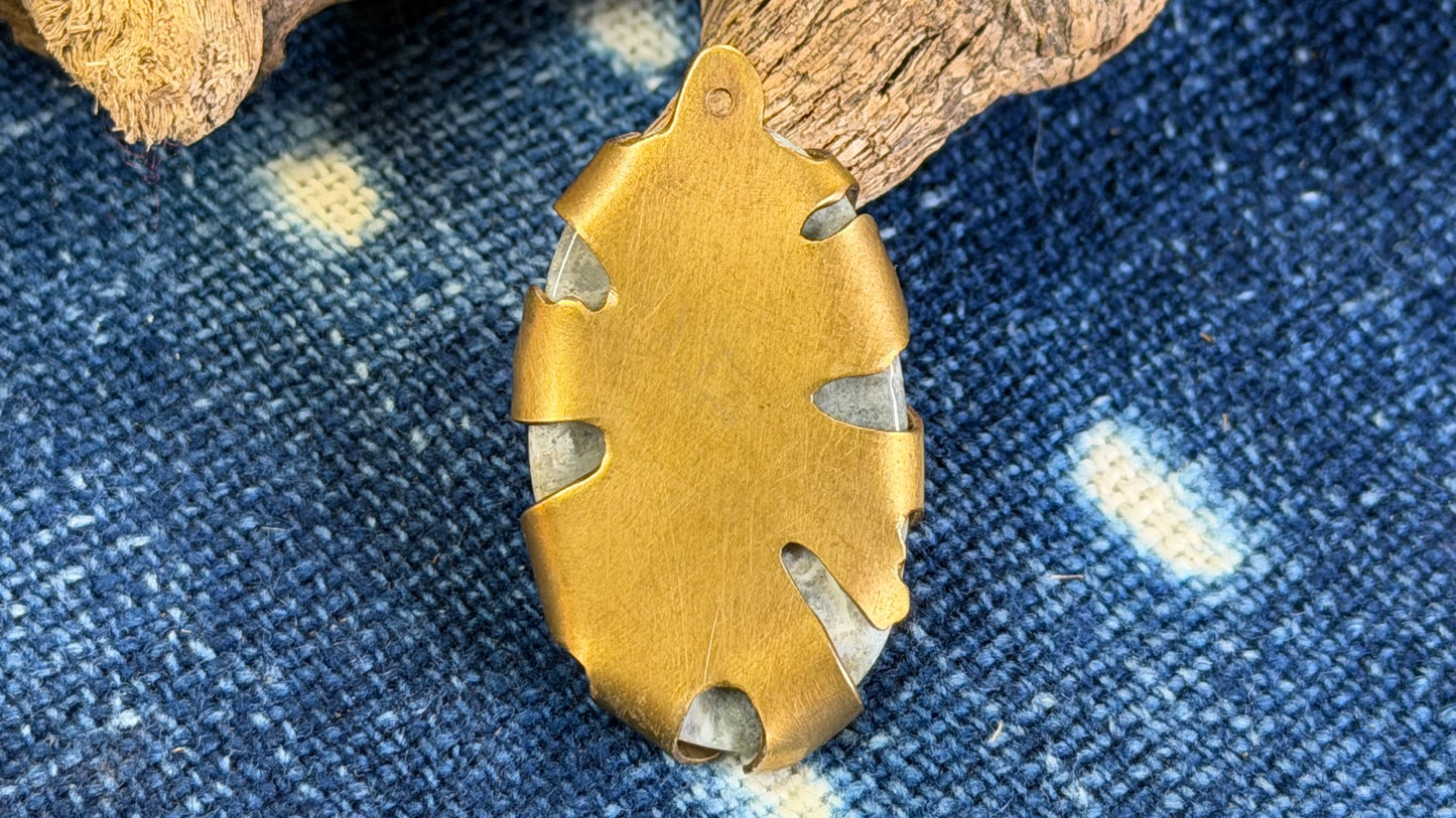 Carved Ocean Jasper Pendant by Andrew Thornton