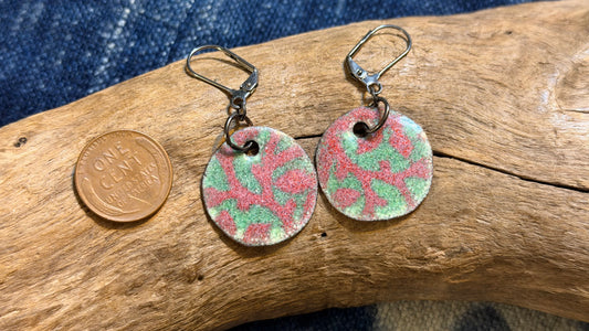 Arabesque Enamel Earrings by Andrew Thornton