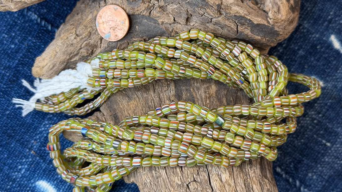 Indonesian Glass Bead Strand - 5mm - 7mm - 24"