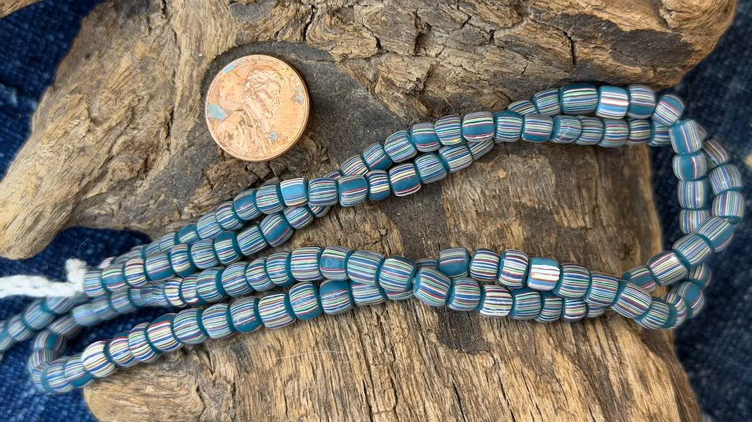 Indonesian Glass Bead Strand - 5mm - 7mm - 24"