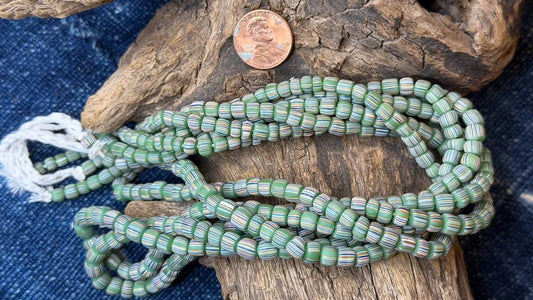 Indonesian Glass Bead Strand - 5mm - 7mm - 24"