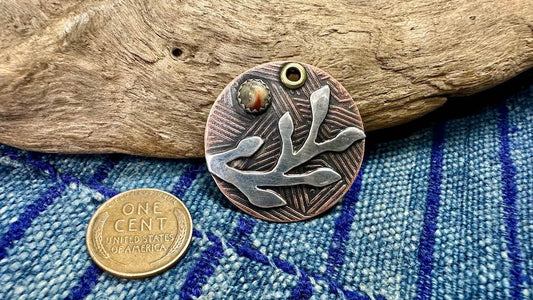 New Day Copper & Silver Gemstone Pendants