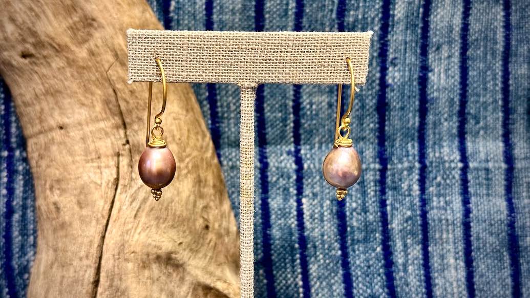 Edison Pearl Earrings by Andrew Thornton