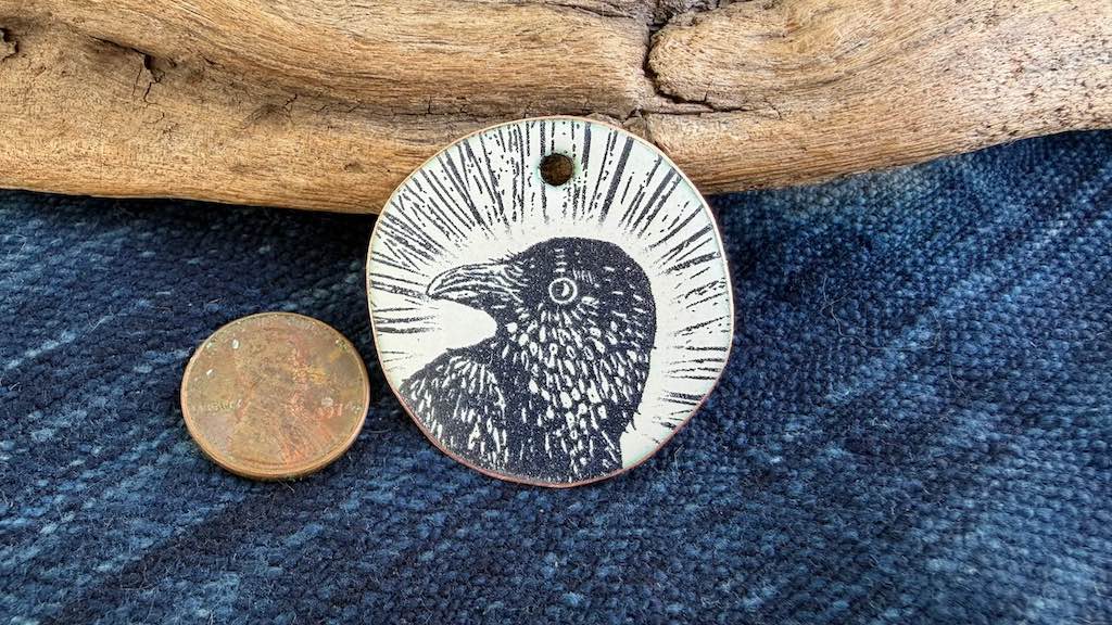 Laser-Etched Enamel Pendant by Andrew Thornton