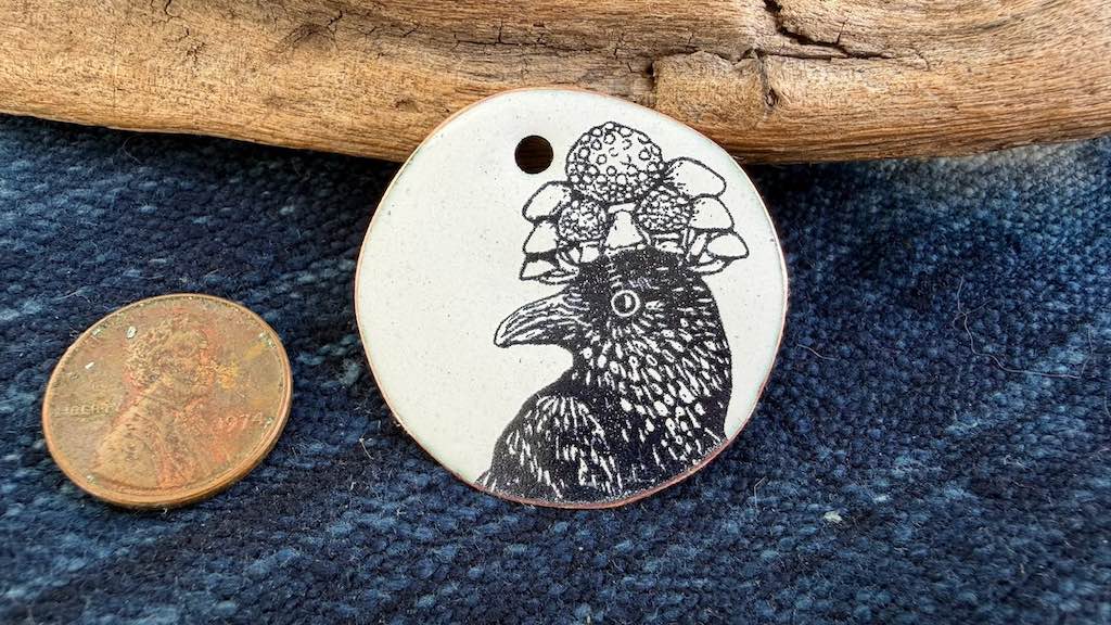 Laser-Etched Enamel Pendant by Andrew Thornton