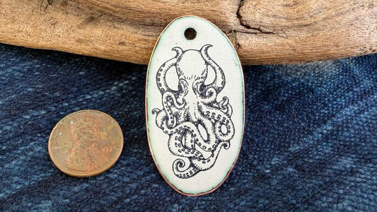 Laser-Etched Enamel Pendant by Andrew Thornton