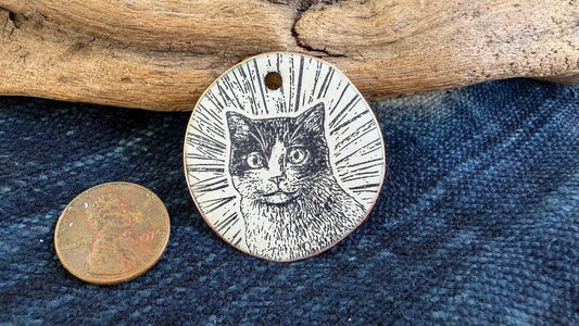 Laser-Etched Enamel Pendant by Andrew Thornton