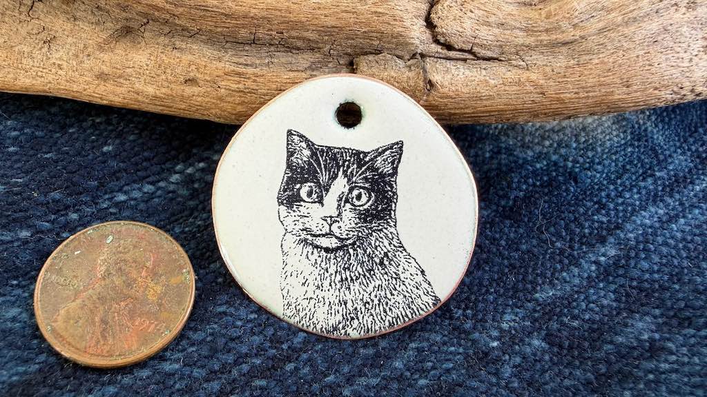 Laser-Etched Enamel Pendant by Andrew Thornton