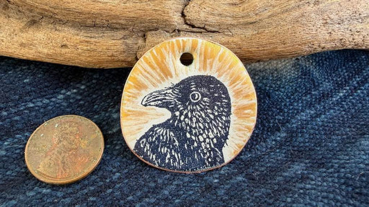 Laser-Etched Enamel Pendant by Andrew Thornton