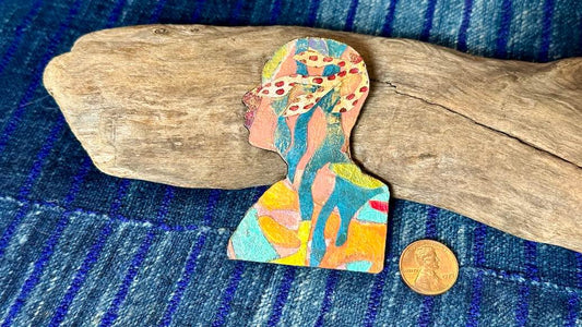 Inner Jungles Art Pin / Brooch by Andrew Thornton