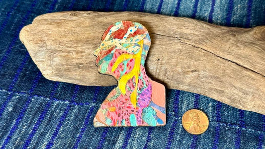 Inner Jungles Art Pin / Brooch by Andrew Thornton