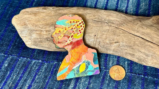 Inner Jungles Art Pin / Brooch by Andrew Thornton