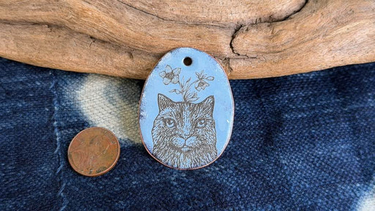 Laser-Etched Enamel Pendant by Andrew Thornton