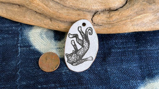 Laser-Etched Enamel Pendant by Andrew Thornton