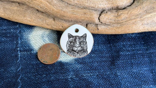 Laser-Etched Enamel Pendant by Andrew Thornton
