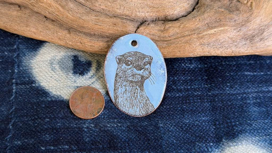 Laser-Etched Enamel Pendant by Andrew Thornton