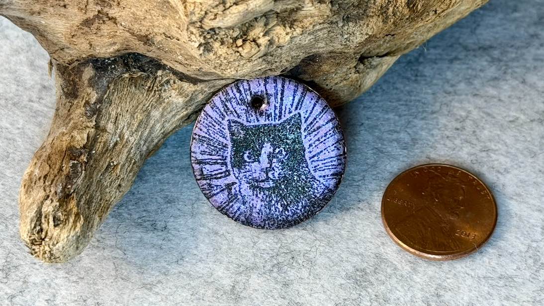 Laser-Etched Enamel Pendant by Andrew Thornton