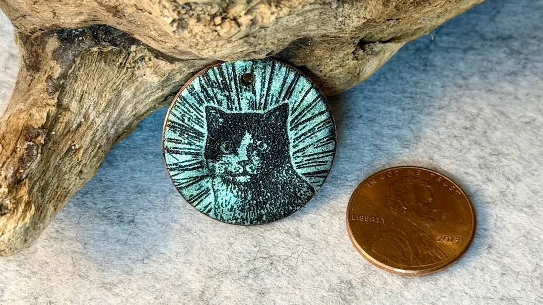 Laser-Etched Enamel Pendant by Andrew Thornton