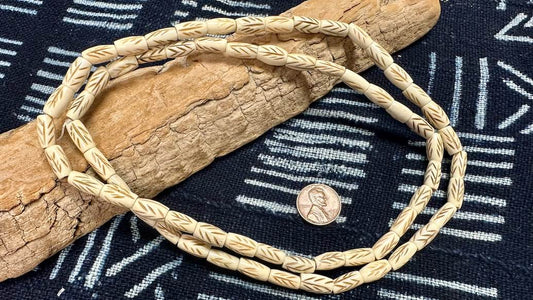 Bone Bead Strand - Barrel - 12mm x 6mm - 30”