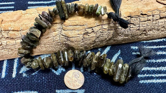 Petro Tourmaline Bead Strand - Large Chips/Nuggets - 10mm - 22mm - 8”