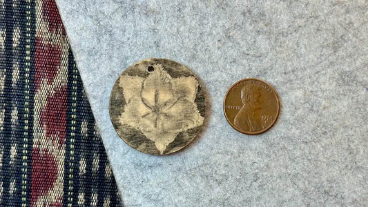 Faux Vintage Floral Wooden Pendant