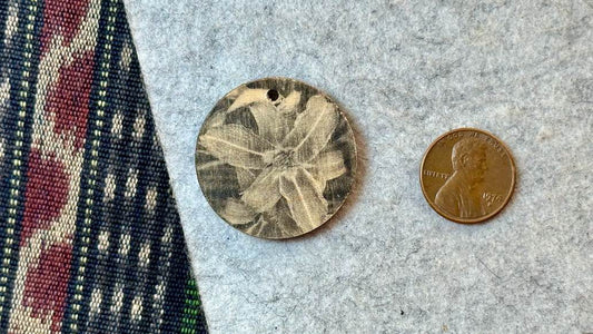 Faux Vintage Floral Wooden Pendant