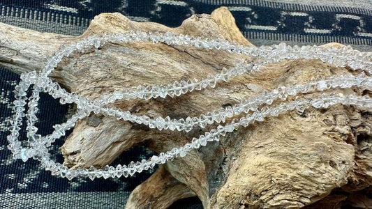 Herkimer Diamond Bead Strand / Necklace - 5mm — 16”
