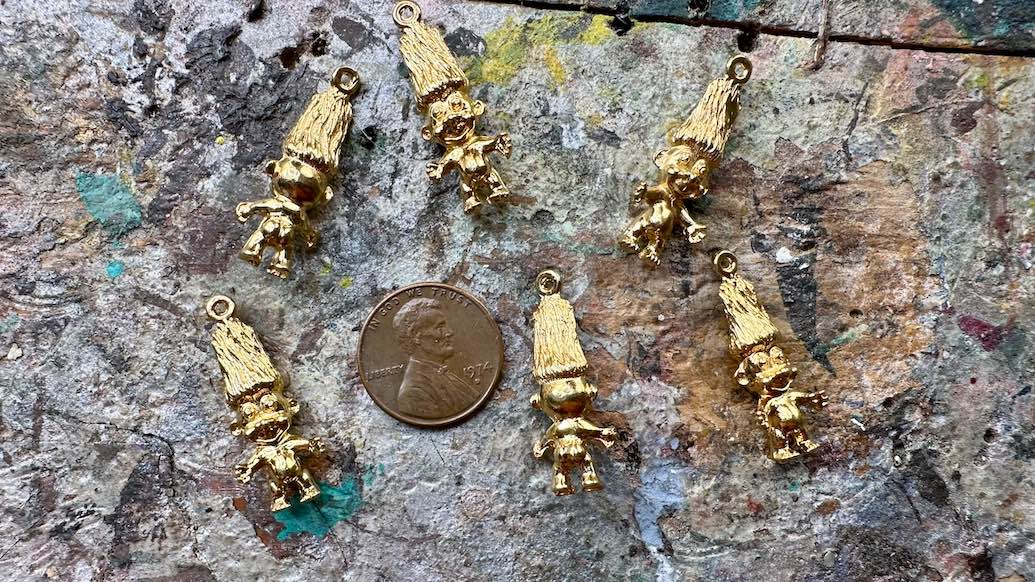 Gold-Plated Troll Charm / Pendant