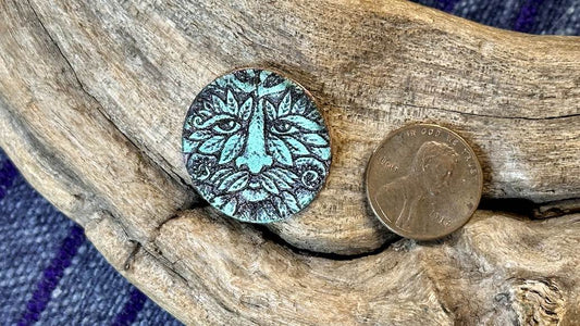 Luster Pendant by Allegory Gallery — Green Man - English Ivy