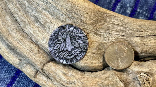 Luster Pendant by Allegory Gallery — Green Man - French Lilac