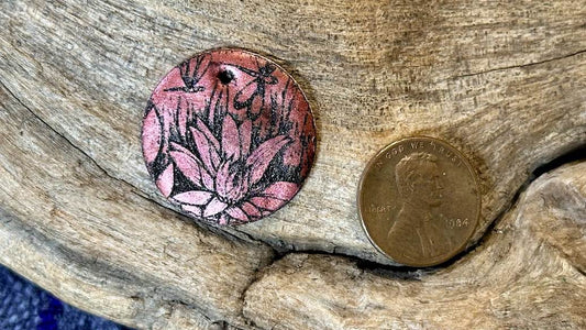 Luster Pendant by Allegory Gallery — Water Lilies - Venetian Red