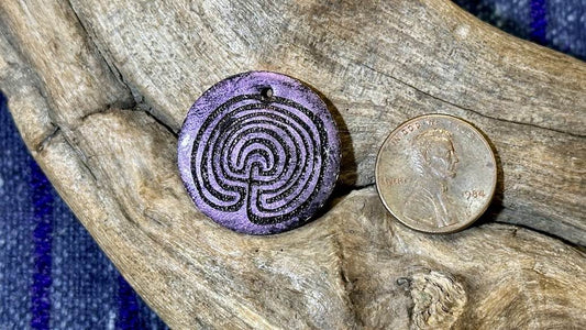Luster Pendant by Allegory Gallery — Labyrinth - Phoenician Purple