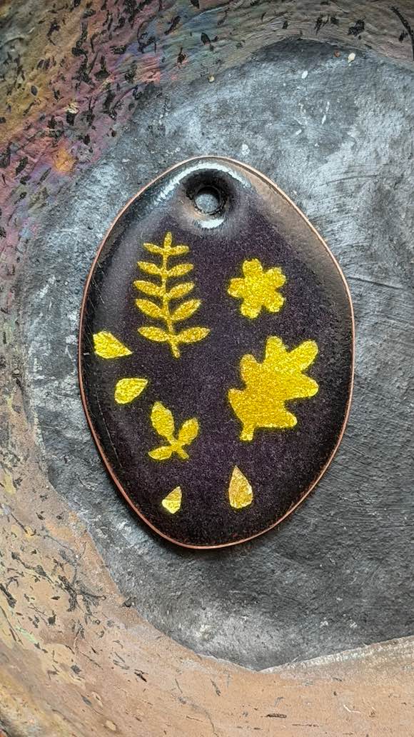 Golden Hour Enamel Pendant by Andrew Thornton