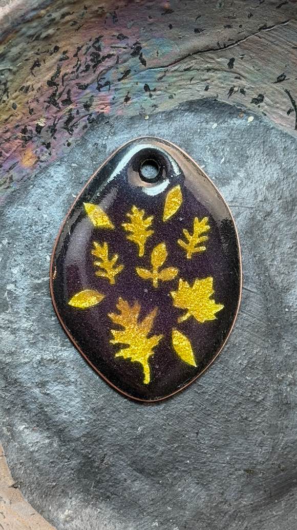 Golden Hour Enamel Pendant by Andrew Thornton