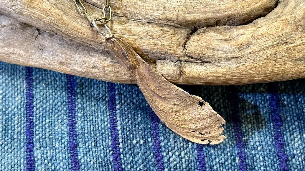 Cast Bronze Pendant Necklace by Allegory Gallery — Maple Samara