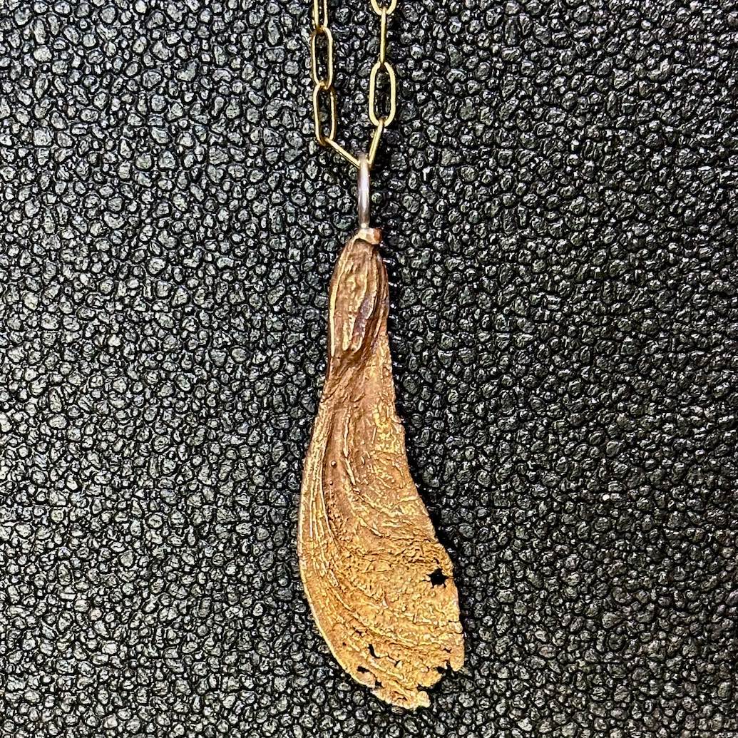 Cast Bronze Pendant Necklace by Allegory Gallery — Maple Samara