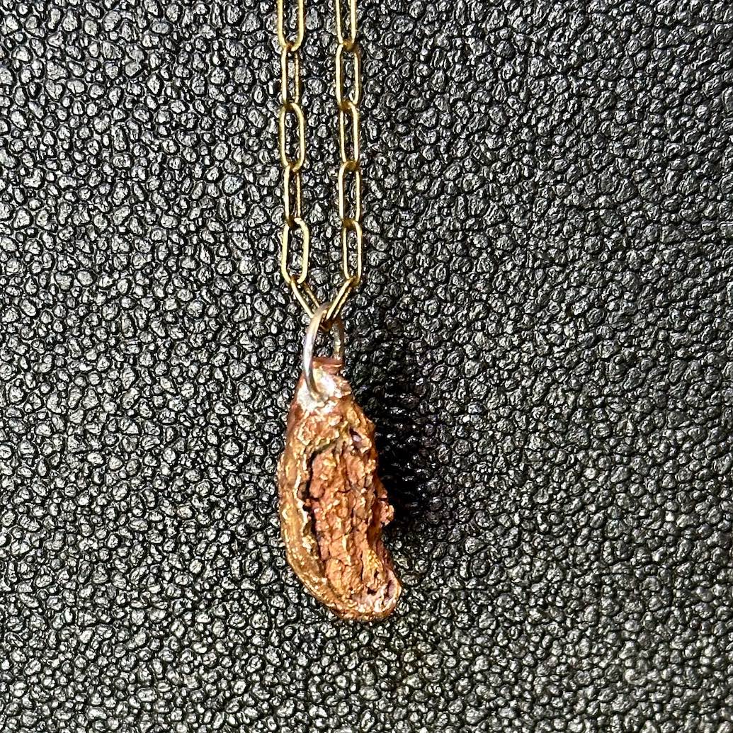 Cast Bronze Pendant Necklace by Allegory Gallery — Cardamom Seed Pod