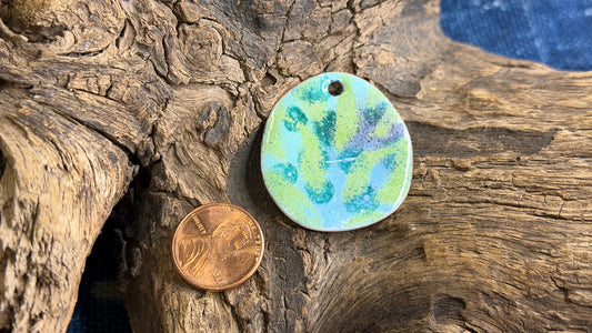 Kaleidaflora Enamel Pendant by Andrew Thornton