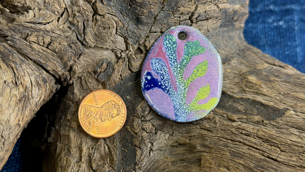 Kaleidaflora Enamel Pendant by Andrew Thornton