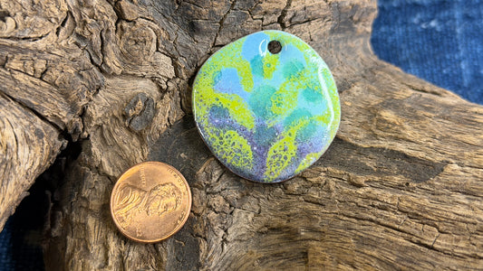 Kaleidaflora Enamel Pendant by Andrew Thornton