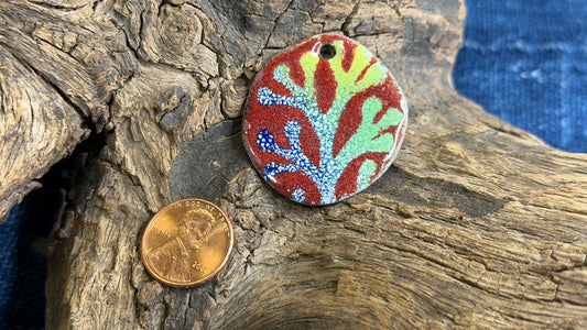 Kaleidaflora Enamel Pendant by Andrew Thornton