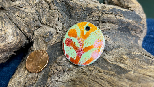 Kaleidaflora Enamel Pendant by Andrew Thornton
