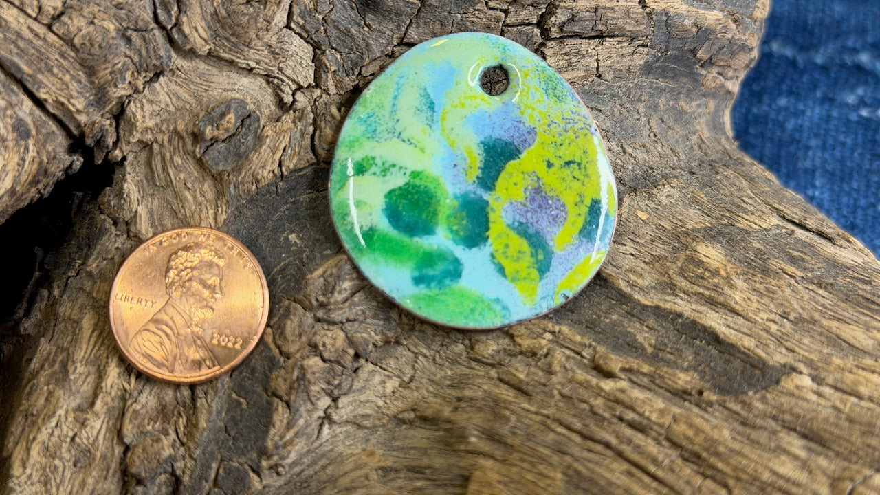 Kaleidaflora Enamel Pendant by Andrew Thornton