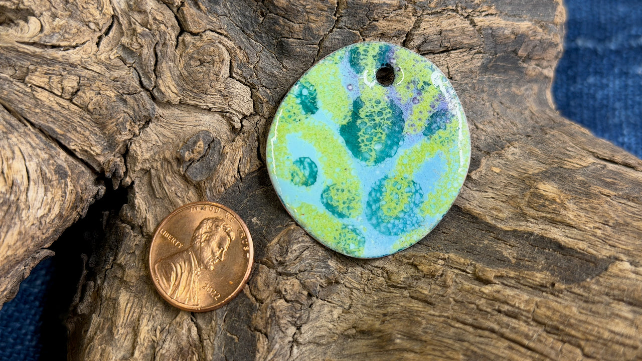 Kaleidaflora Enamel Pendant by Andrew Thornton