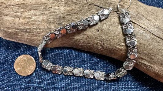 Pewter Bead Strand - 10mm x 8mm - Owls - 8"