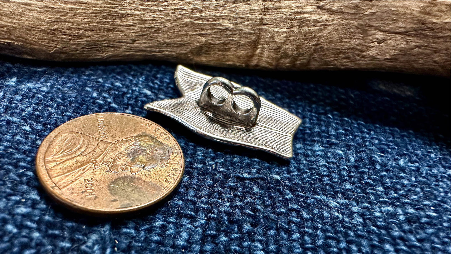 Pewter Button - 25mm x 15mm - Owl