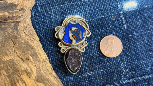 Vintage Sterling Silver Pendant / Pin