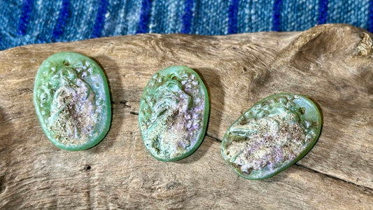 Faux Roman Glass Polymer Clay Pendant by Andrew Thornton