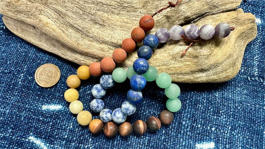 Multi Gemstone Bead Strand - Smooth Rounds - 10mm - 15.5”