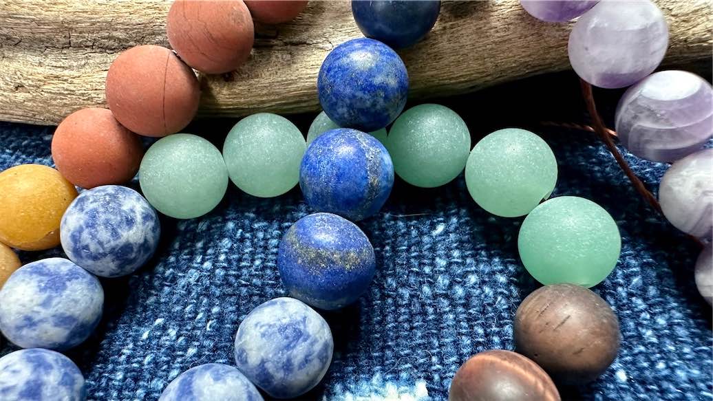 Multi Gemstone Bead Strand - Smooth Rounds - 10mm - 15.5”